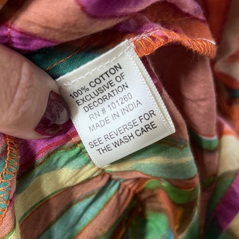 True Destinations Boho Tropical Print Cover Up Dress S NWT - Picture 9 of 14